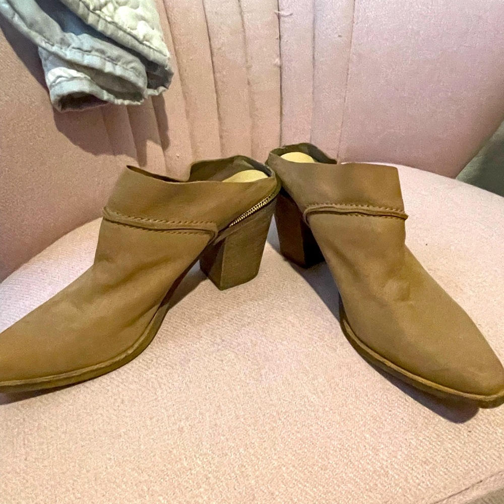 Suede mule ankle boot